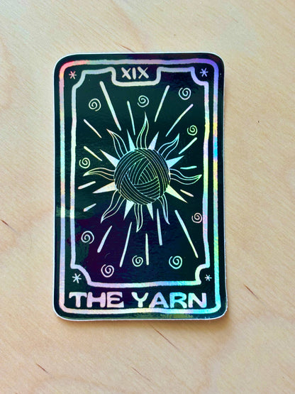 Holographic Yarn Tarot Card Sticker