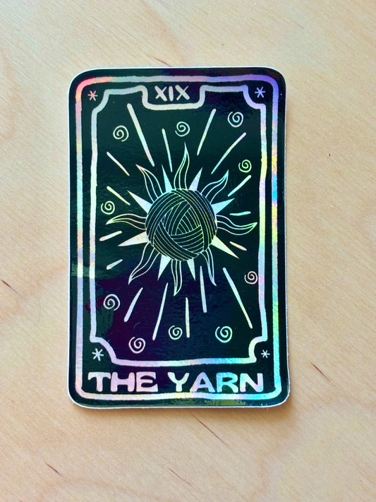 Holographic Yarn Tarot Card Sticker