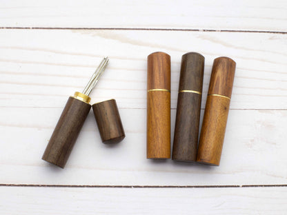 Wooden Darning Needle and Storage Case