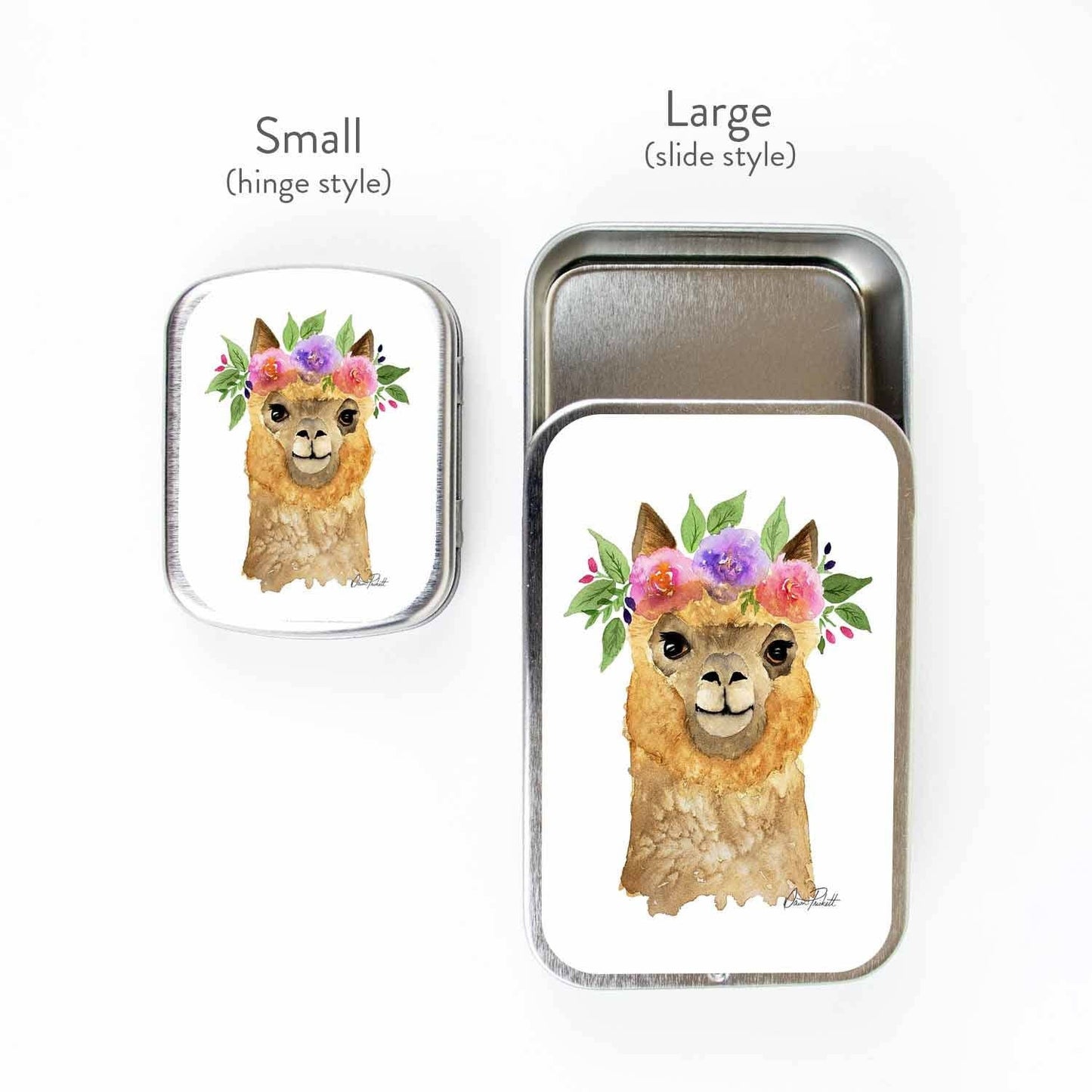 Alpaca Stitch Marker Storage Tin